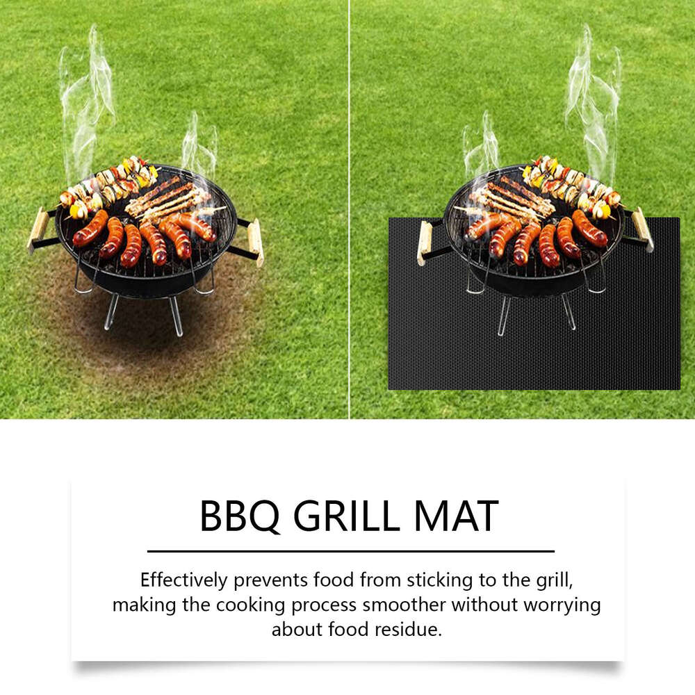 Hozonex Easy Clean Outdoor Grilling BBQ Mat Non-Stick Surface High Temperature Dirt Resistant S260202
