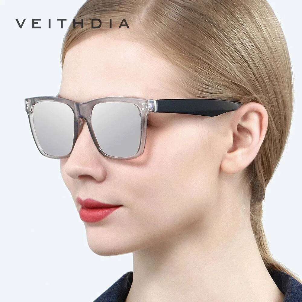 VEITHDIA Sunglasses Unisex Retro TR90 Square Photochromic Mirror Polarized UV400 Vintage Eyewear Sun Glasses For Men/Women V7018 H260202