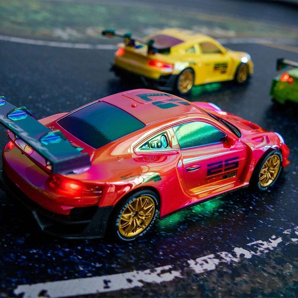 1:24 2.4G 4WD RC Drift with LED Light Remote Control Racing Vehicle Replaceable Tire Competition Race Car Toy Gift Q228 Y260131
