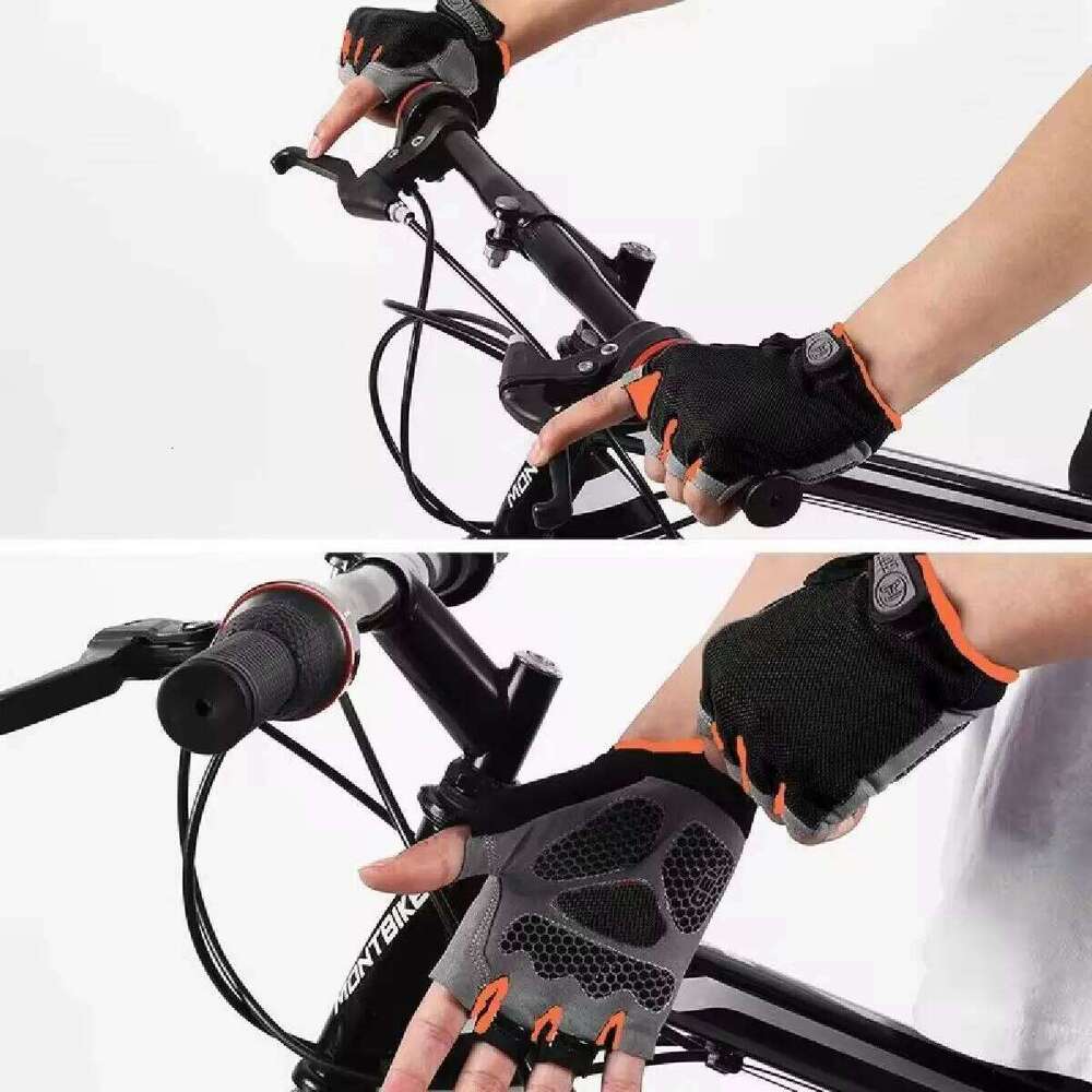 Half Finger Cycling Breathable Slip Sweat Outdoor Sports Gloves Anti Shock for Men And Women XJ260202
