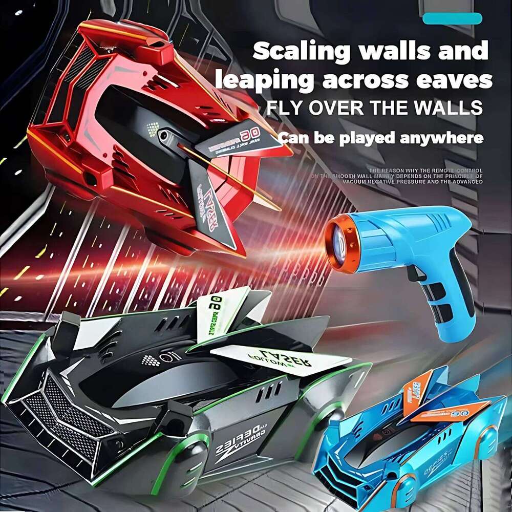 Infrared Laser RC Wall Climbing Car 2.4GHz Remote Control Anti-Gravity Ceiling Drift Stunt Racing Vehicle with Lights Kids Toys Y260131