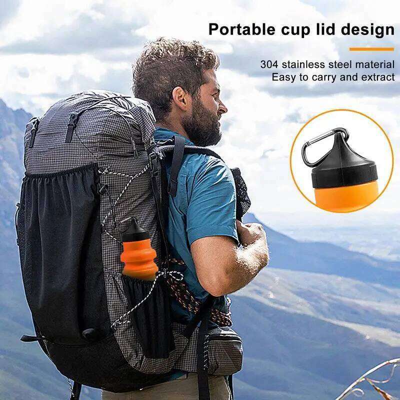 Sports Silicone Folding For Camping Essentials Leak Proof Water Bottle Travel Accessories Z260202