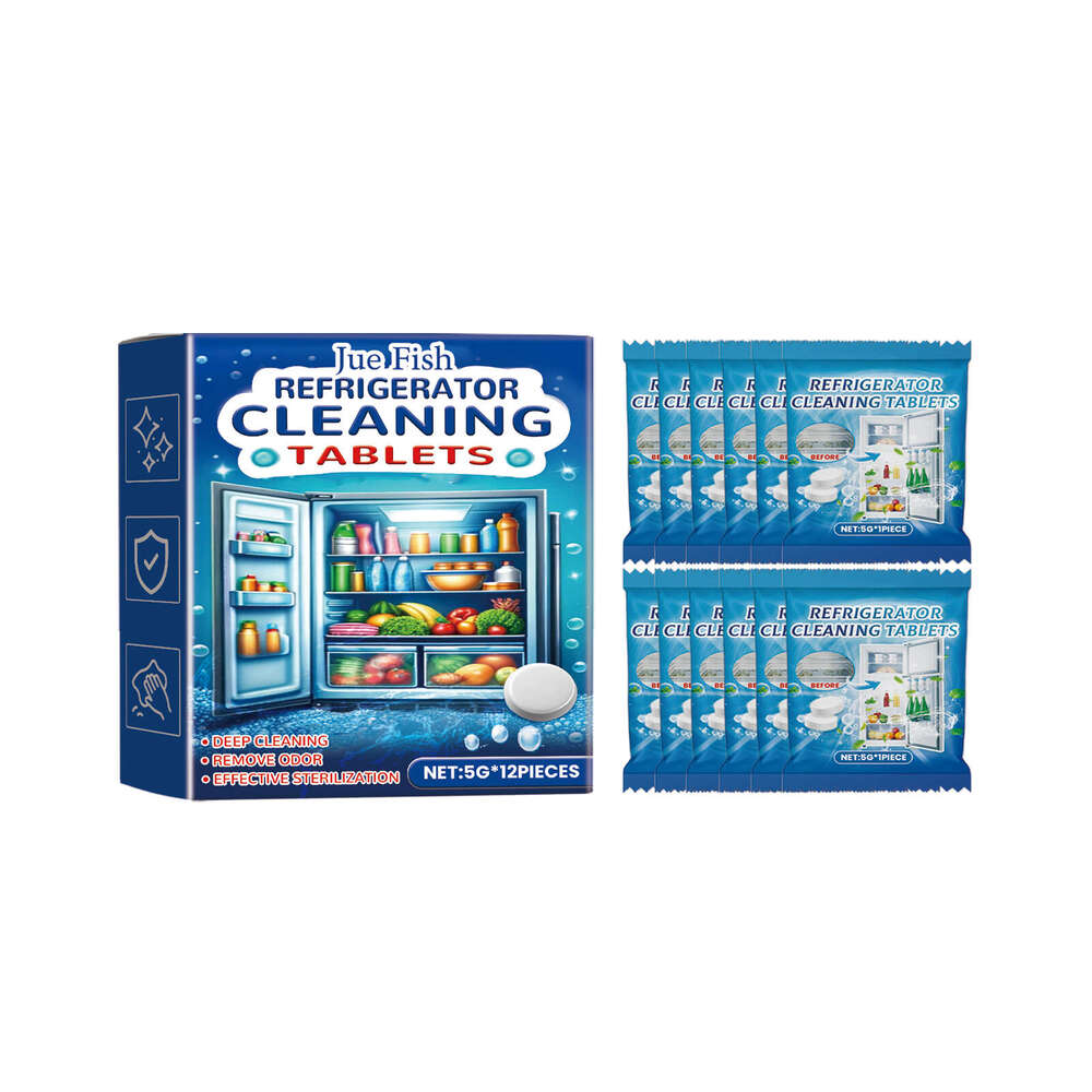 Jue-Fish Effervescent Kitchen Refrigerator Degreasing Deodorizing Multi-purpose Cleaning Tablets S260202