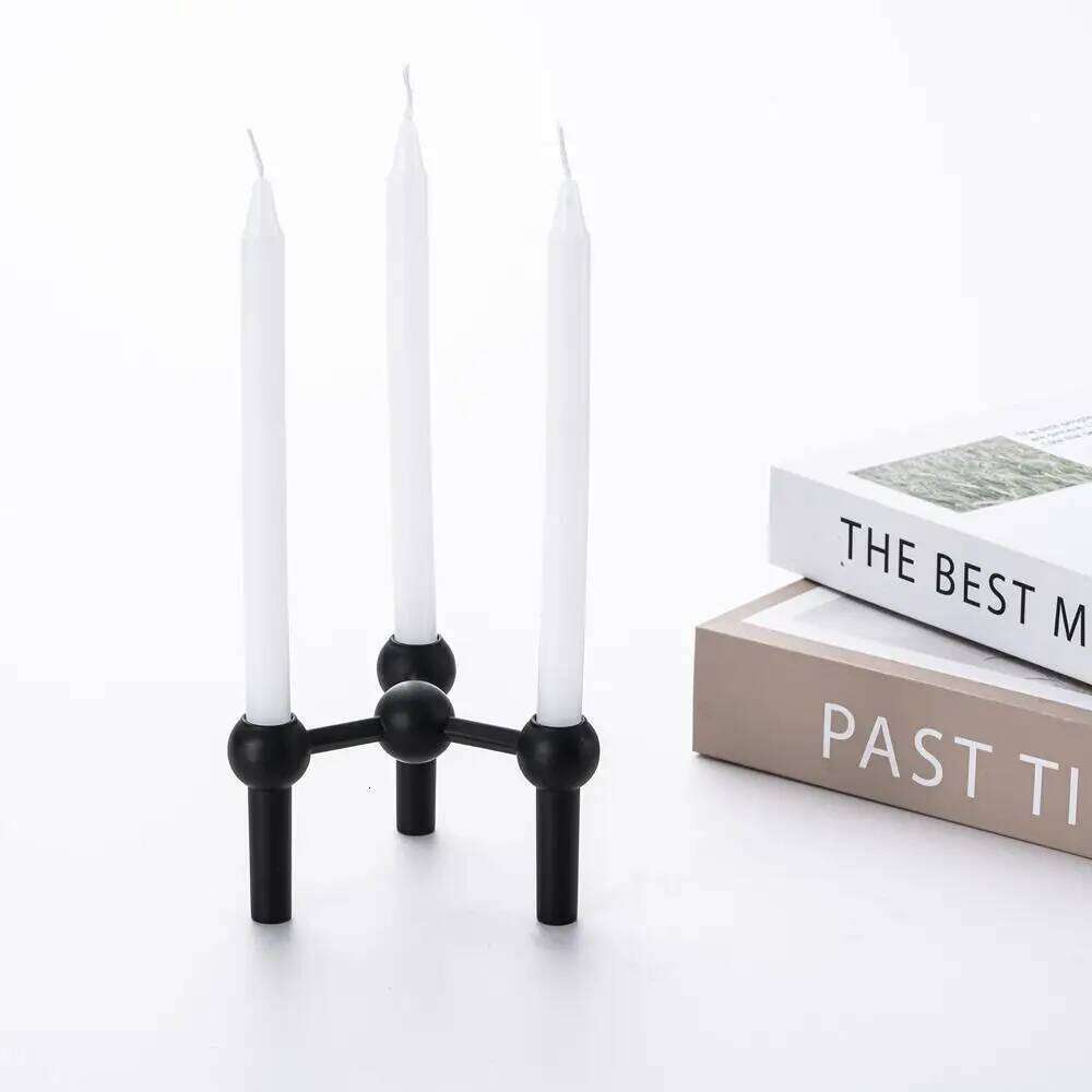 New Style Gold Candle Holder Nordic Metal Molecular Structure Candlestick Centerpiece Living Room Decoration Gift Home Decore Y260131