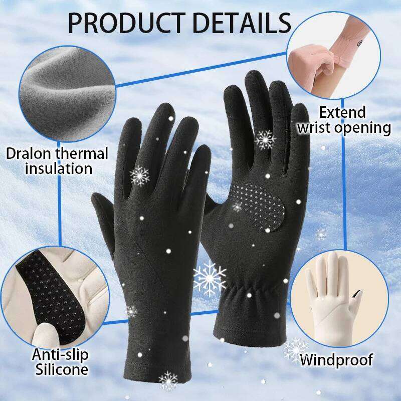 Winter Gloves, Touch Screen Anti-Slip Warm Liners Cycling Biking Sporting Driving Skiing for Men Women XJ260202