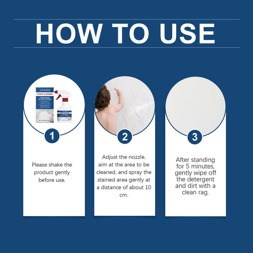 JAYSUING Multi-Effect for Wall Tile Gaps Bathroom Ceiling Stain and Mildew Removal Cleaning Spray S260202