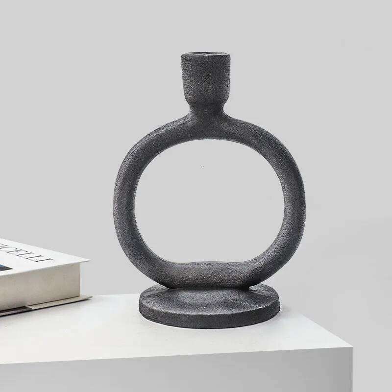 Retro Frosted Candlestick Holder, Nordic Table Centerpieces, Candle Stand, Home Decor, Wedding Ornaments Y260131