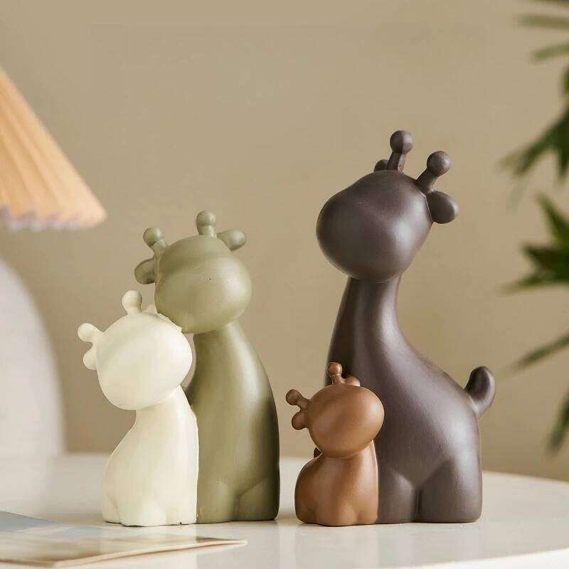 French Creative Deer Figurines Modern Entryway Living Room TV Cabinet Animal Model Gift Home Decoration FYFM Y260202