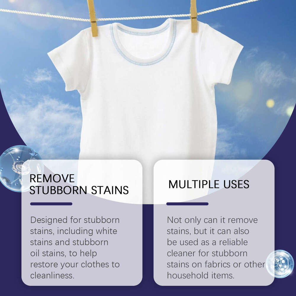 Jakehoe Clothing Stain Cleaner Gentle Formula Care for Clothes Clean Oil Stains and Dirt S260202