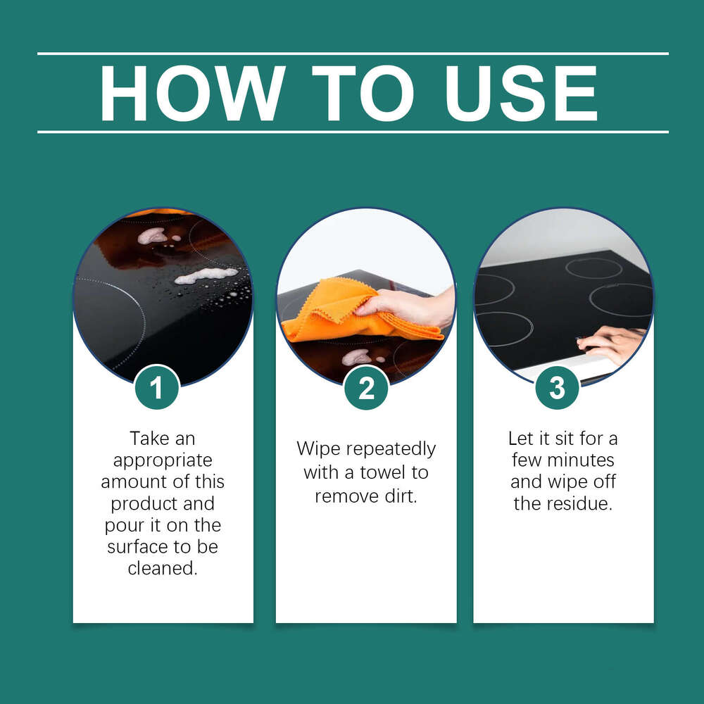 Jakehoe Glass Polish Household Kitchen Cleaning Induction Ceramic Stove Stain Removal Cleaner S260202