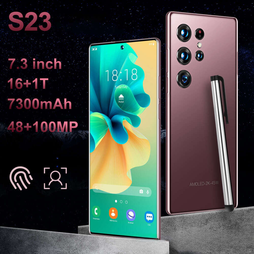 Renowned brand's best-selling foreign trade mobile phone S23Ultra+intelligent all-in-one machine with real memory 16+1T high-definition large scr