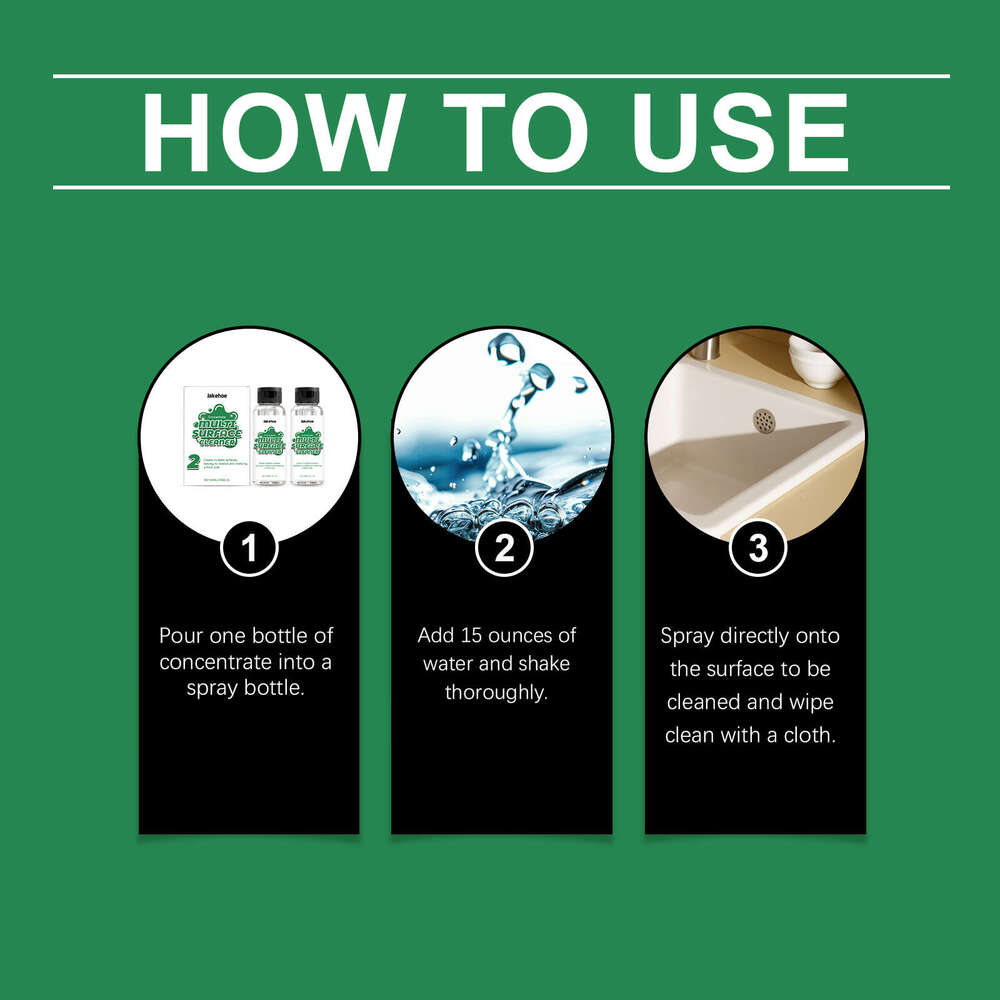 Multi-Surface Cleaner Set Kitchen Bathroom Wash Basin Surface Decontamination Household Cleaning S260202