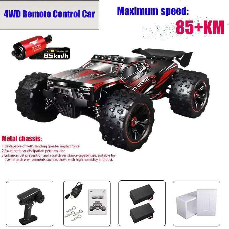 4WD Remote Control Off Road 4x4 High Speed 50 or 85KM/H Fast Drift Racing Toy Kids Brushless motor RC Car for Adults Y260131