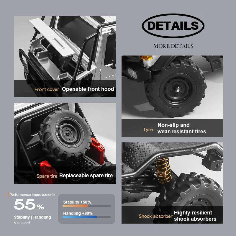 MN333 RC Car 1/18 Half Card Four-Wheel Drive Full Proportional Throttle Steering 4WD Climbing Off-road Vehicle Toy Gift Boy Y260131