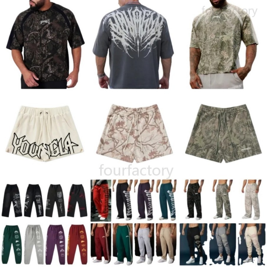 Mens Pants sweatpants American sport pants gym fitness jogging training casual pants cotton terry print flower cuff trousers designer shorts pants sweatpants