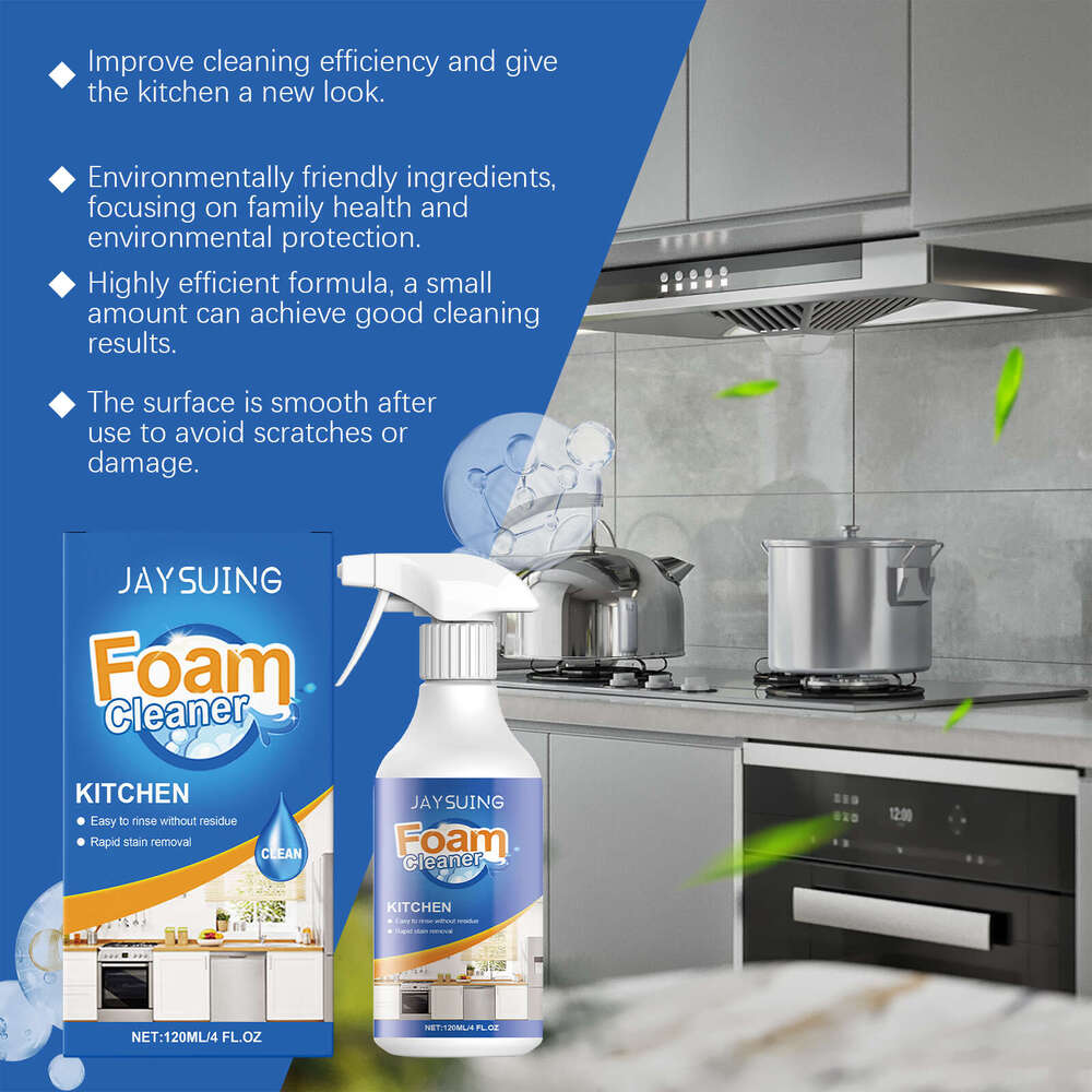 Jaysuing Foam Kitchen Stove Cookware Cleaning Grease Polishing Cleaner S260202