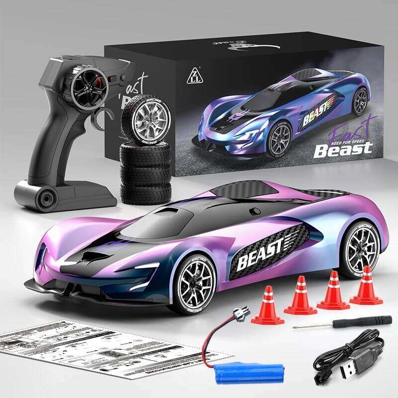 New RC Car 1:24 Scale Four-wheel Drive Drift With Two Speed Settings LED Light Vehicle Start Up Sound Effect Children Toys SG208 Y260131