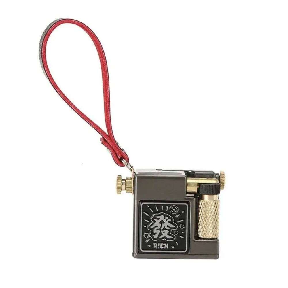 2025 Pure Copper Square Vintage Lighter, Antique Side-Sliding Flint Wheel Kerosene Lighter for Men's Retro Collectible W260202