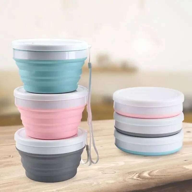 2Pcs 950ML Leakproof Container Silicone Folding Bowl Portable Tableware Bowls Space Saving Salad Dish Enduring Z260202