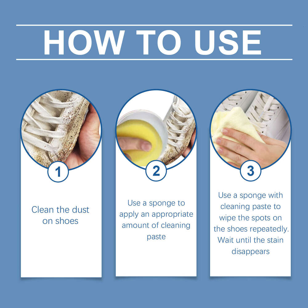 Jakehoe White Cleaner No-Wash Surface Stain Remover Whitening Multi-Functional Shoe Cleaning Cream S260202