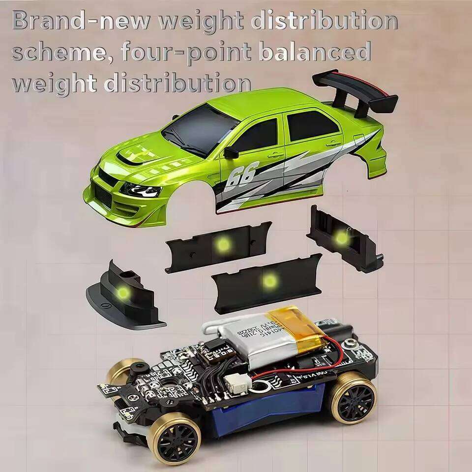 Turbo Racing 1:76 C66 Drift RC RTR Radio Full Proportional Remote Control With Gyro Children Desktop Toys Car Y260131