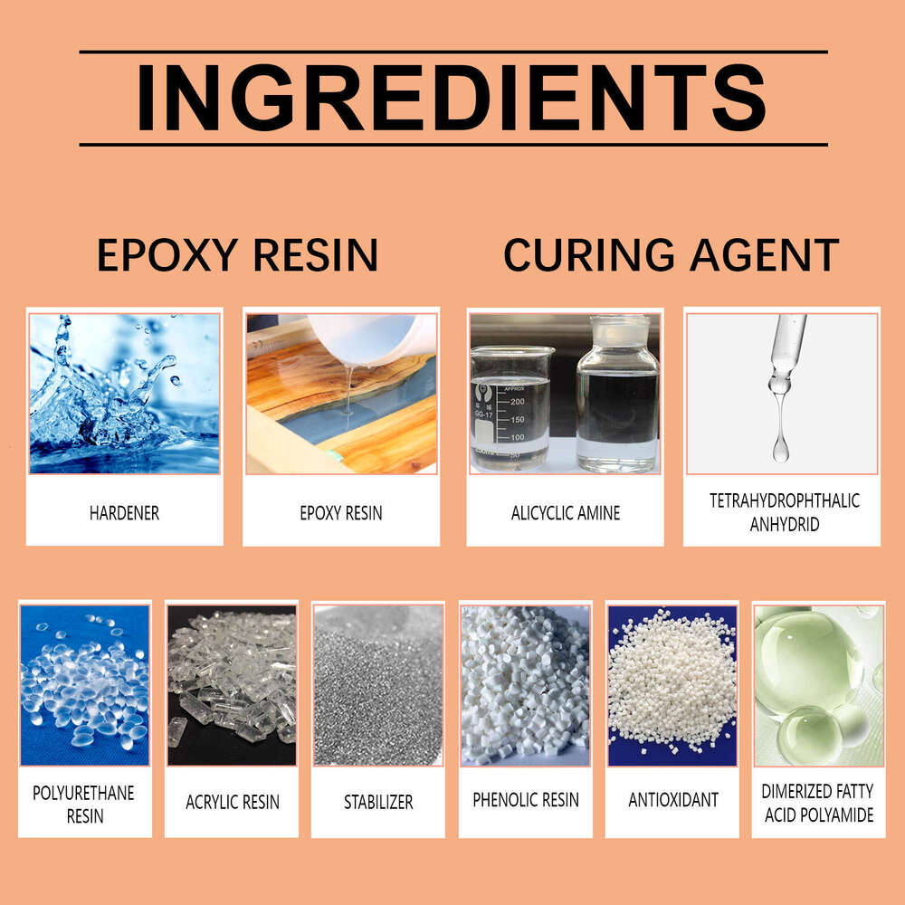 dowmoo Clear Epoxy Resin Kit Curing Glue Transparent Quick Drying Adhesive for Jewelry Making Craft Artwork S260202