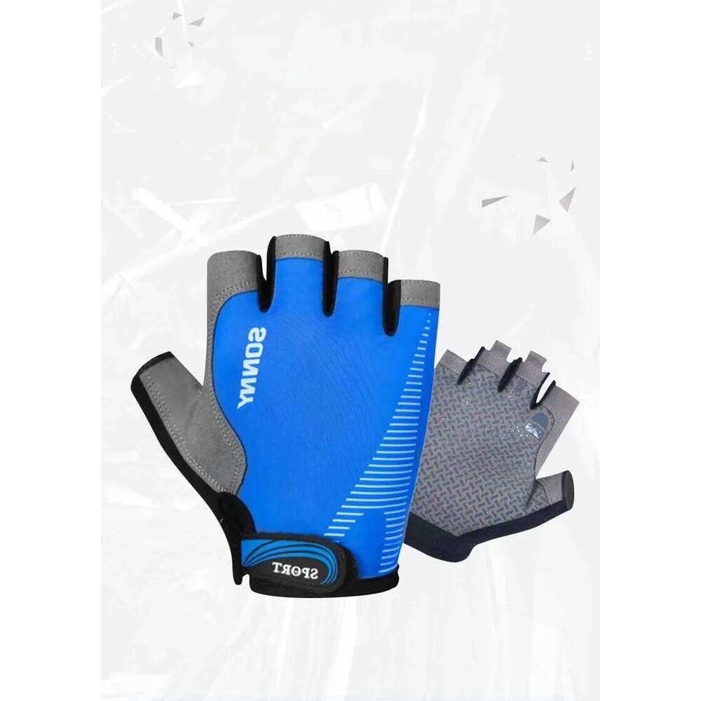 1Pair Half Finger Cycling Anti-slip Anti-sweat Gel Bicycle Riding Glove Shock Proof Road Mountain Bike Gloves for Men XJ260202