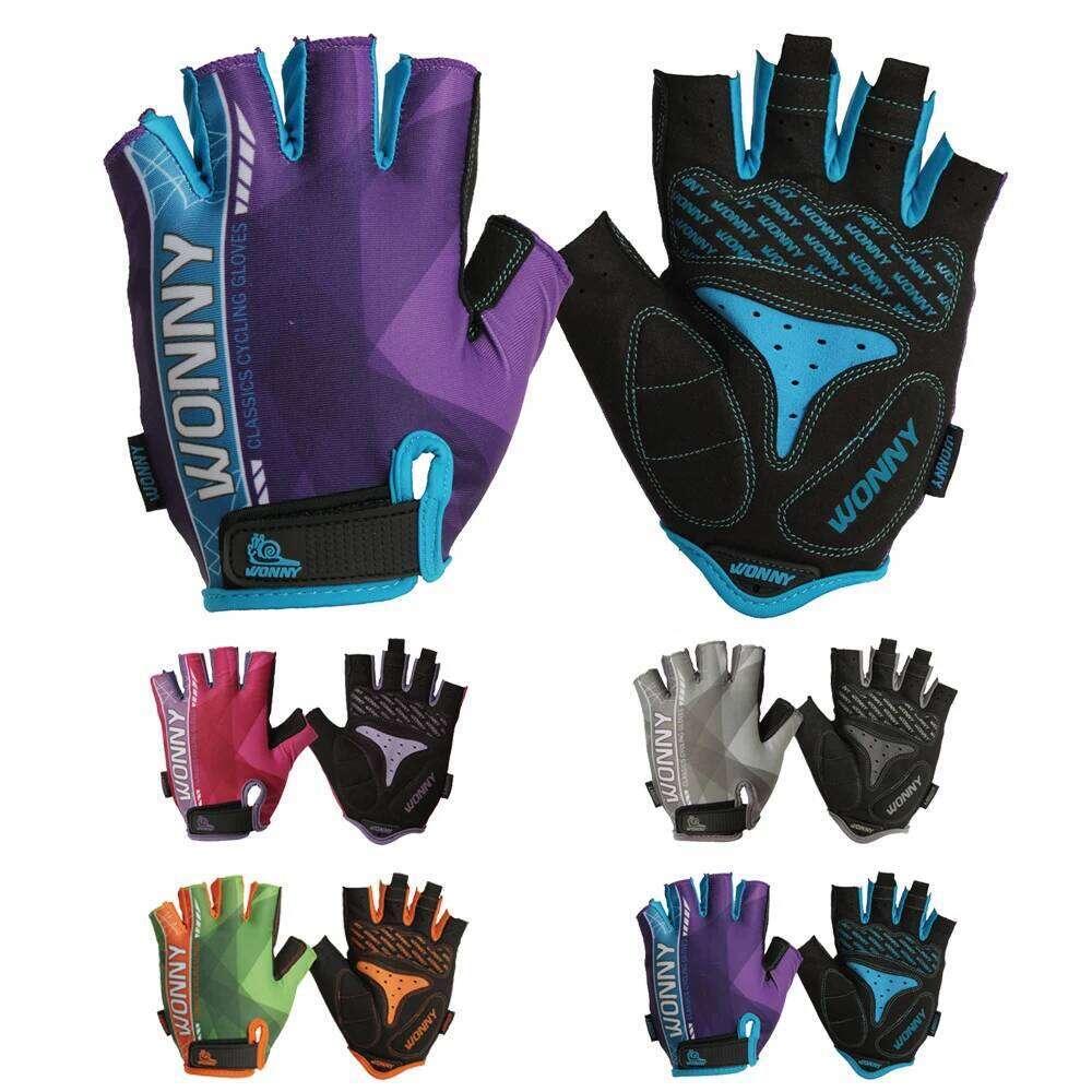 Cycling Men Women Half Finger Road Bike MTB Anti-Slip Shock-Absorbing Gloves for Fitness Outdoor Sports XJ260202