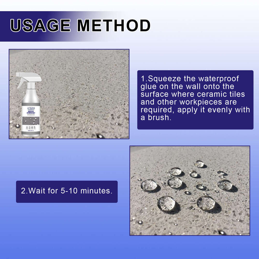 Waterproof Glue Waterproofing Spray for Bathroom Pipes, Brick-Free Roofs, Exterior Walls, Multi-Functional Sealing and Leak-Proofing S260202