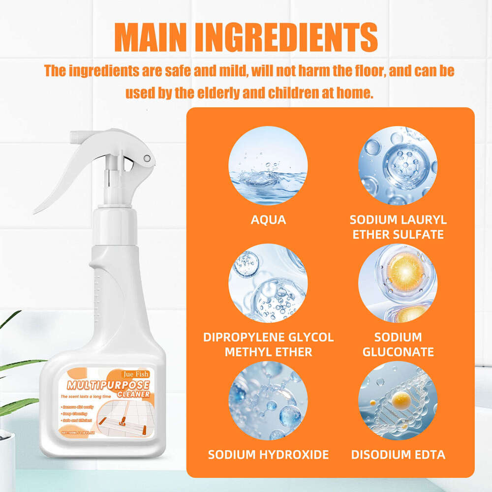Jue-Fish Multi-Purpose for Wooden Furniture, Solid Wood Floors, Marble, Tiles, and Porcelain Stain Remover Cleaner S260202