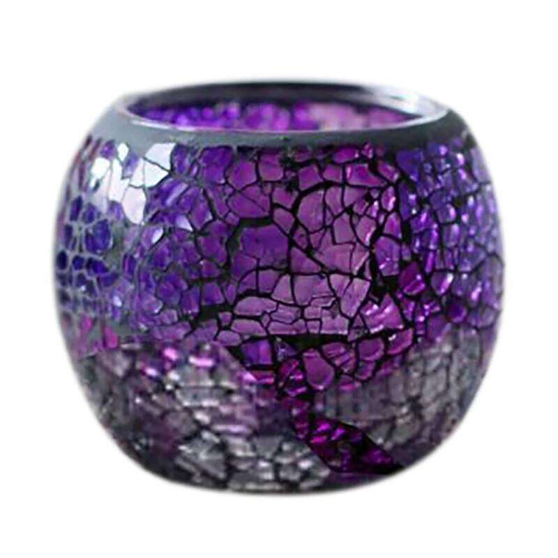 Mosaic Glass Candlestick Creative Candle Holder Tea Light Candelabra Wedding Party Home Table Romantic Decorations Y260131