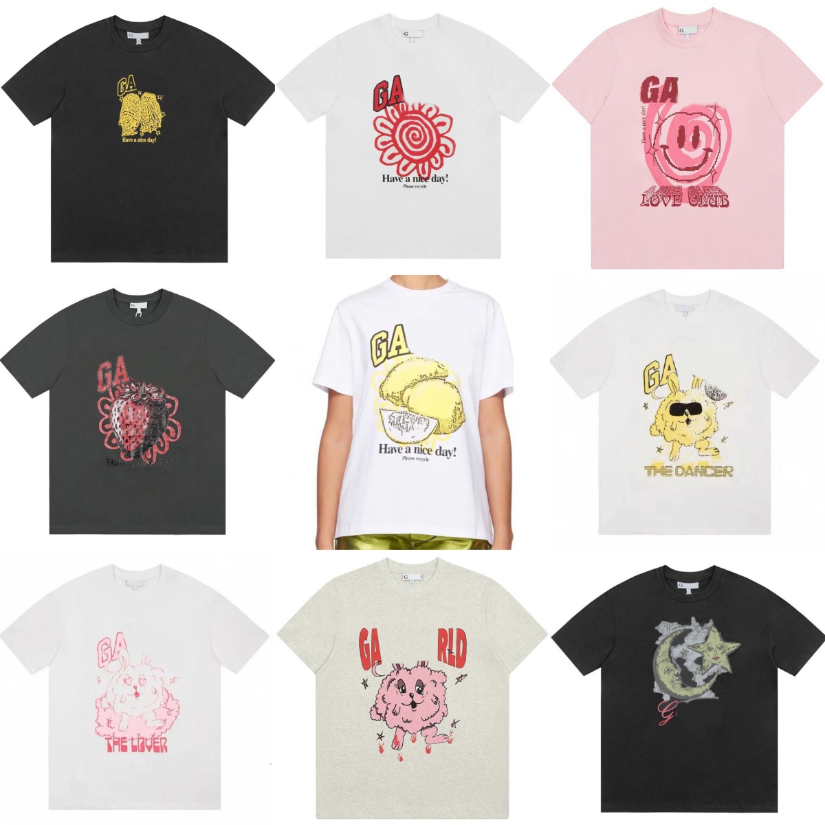 designer clothes women top High Quality Cotton Pullover Tees Women Designer Fashion T-Shirts Round Neck Printed Summer Short Sleeved Casual T Shirts Tops Sizes XS-2XL