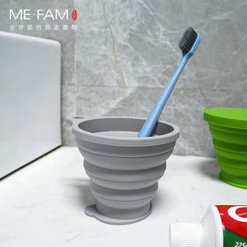 New Hot 180ml Silicone Bear Folding With Lid Eco-friendly Collapsible Portable Travel Outdoor Camping Drinking Water Cup Z260202