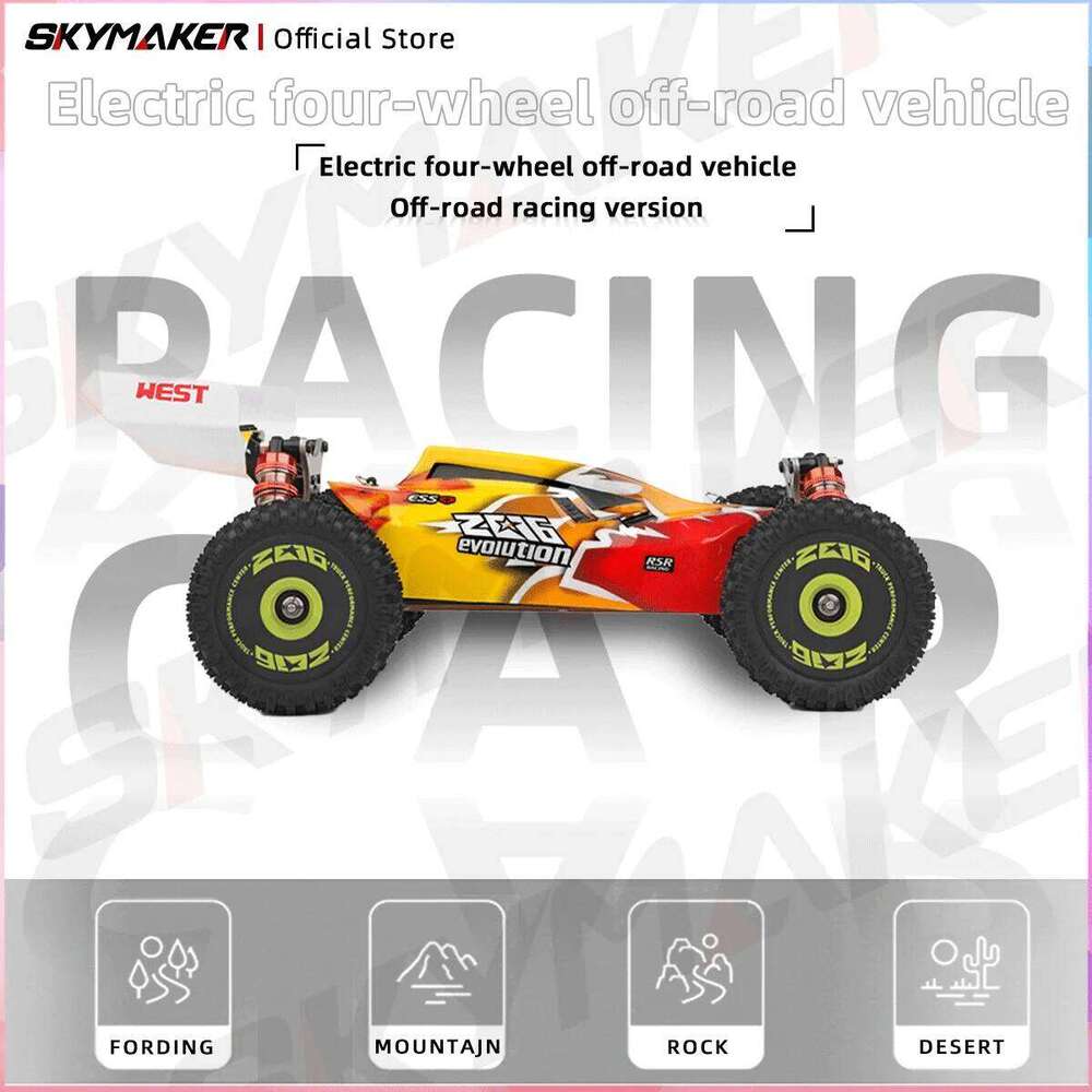 WLtoys RC Car 144010 V8 Racing 1:14 2.4G 4WD 75km/h Electric High Speed Brushless Off-Road Remote Control Drift Toys Gift Y260131
