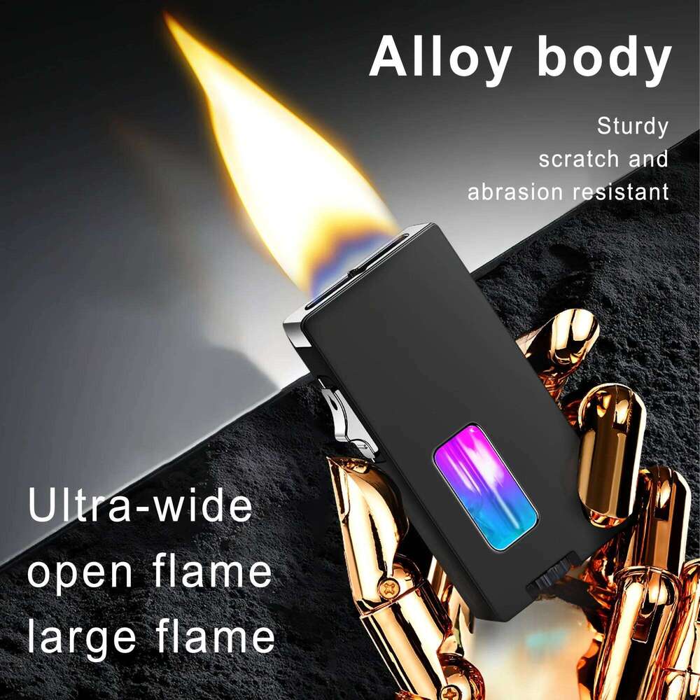 Shake Vibrating Ignition Extra Wide Open Flame Lighter, Transparent Gas Window, Creative Men's Gifts W260202