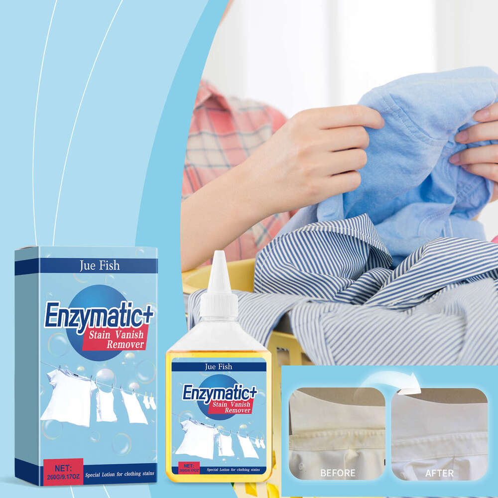 Jue Fish Enzyme Removes Tough Yellowing Sweat Stains Multi-Purpose Clothing Cleaner S260202