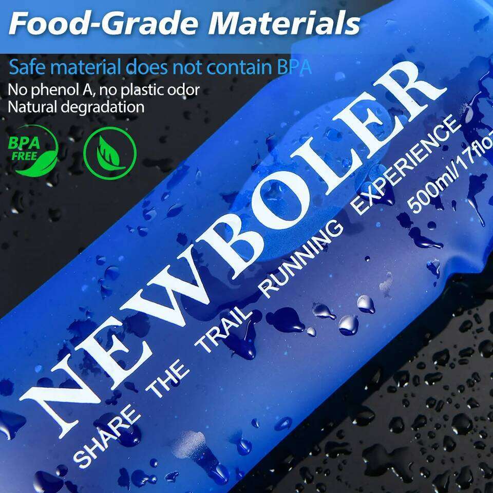 NEWBOLER 150ml 250ml 500ml TPU Folding Soft Flask Outdoor Sport Bag Collapsible Water Bottle Running Camping Z260202