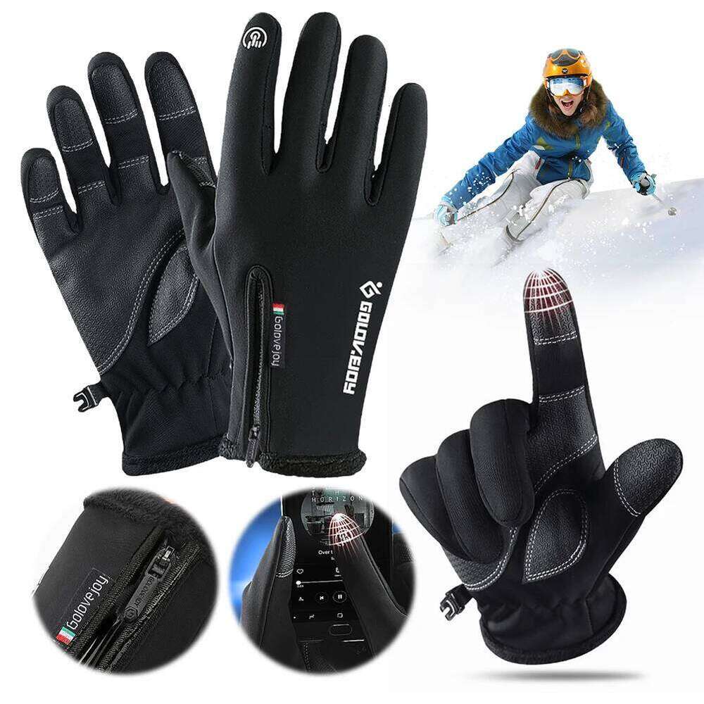 New Brand Men's Ski Outdoor Waterproof Non-Slip Cycling Driving Motorcycle Protection Gloves for Cold Winter XJ260202