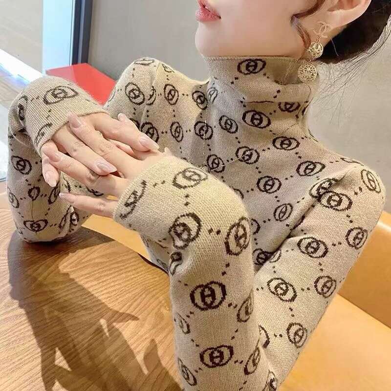 2026 New High Neck Sweater Base Shirt Autumn Winter Fashionable Slim Knitted Top Women's Inner Wear