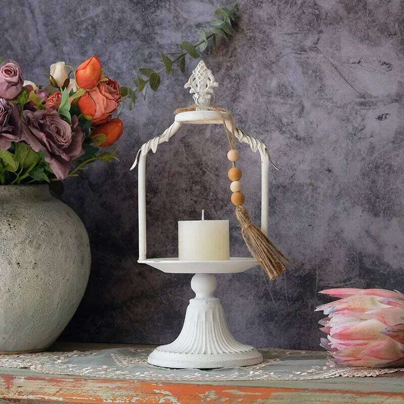 Vintage Antique Rack, Key Rack Decoration Ornament, Bedroom Entrance Candle Holder Y260131