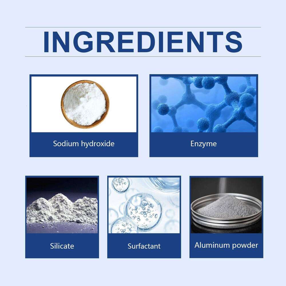 Jaysuing Powder Kitchen Bathroom Pipe Blockage Cleaner Deodorizer for Water Stains S260202