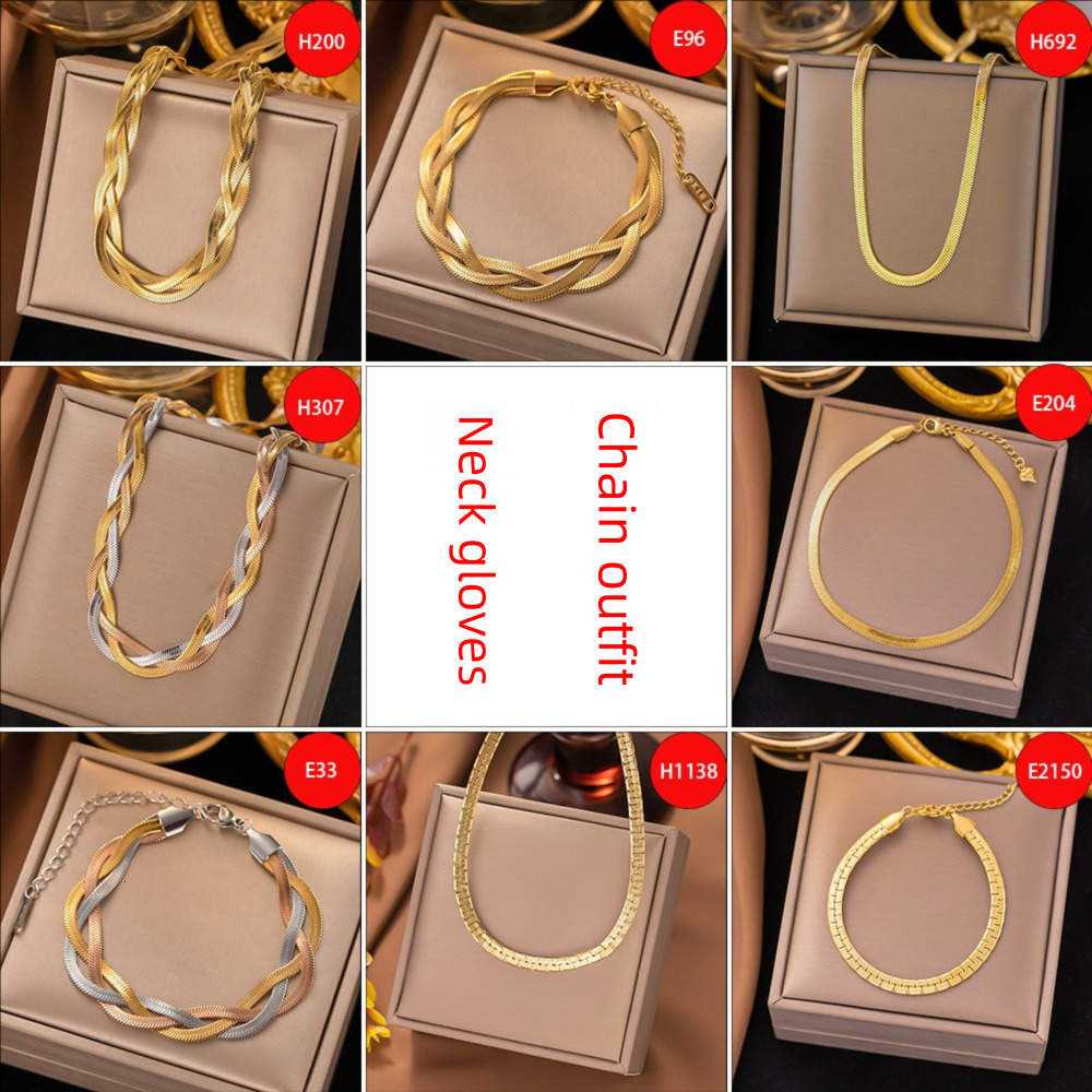 Designer Bracelet Europe And America Cross-border High-end Kgold Internet Celebrity Simple Luxury Bracelet Style Collarbone Necklace Luxury Jewelry