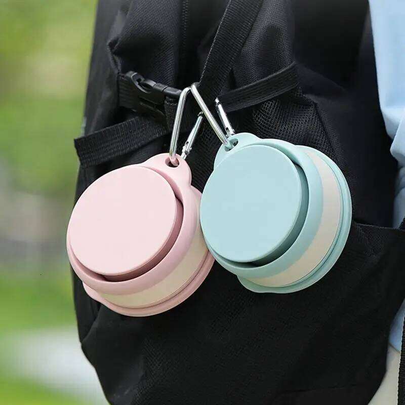 250ml Reusable Travelling Folding Camping Silicone Small Portable Mug Expandable coffee Water Pocket Cup Z260202