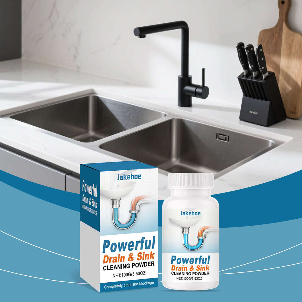 JAKEHOE Kitchen Bathroom Drain Cleaning Descaling Deodorizing Unclogging Powder S260202