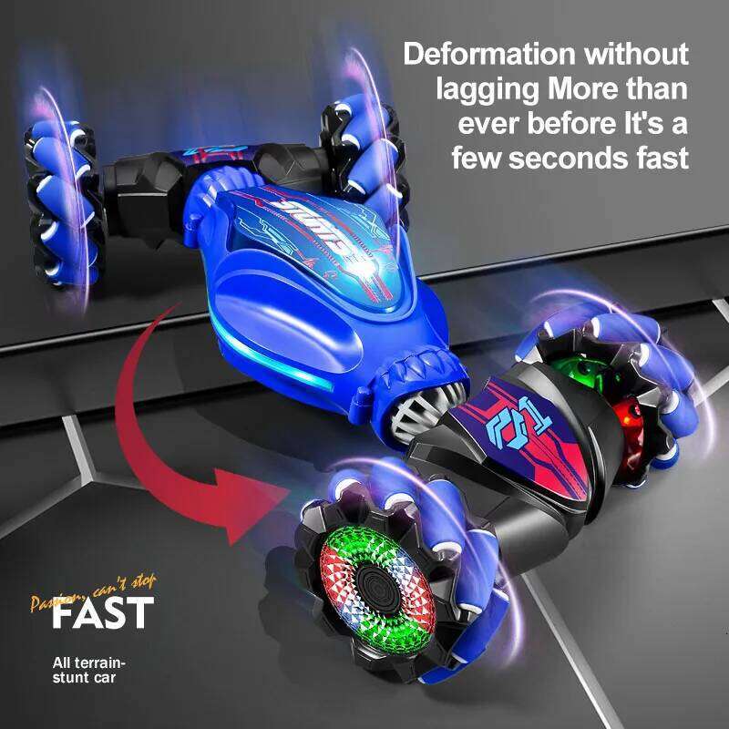 Gesture-sensing Stunt Remote Control Lights And Music One-click Transformation Toy Car Children's Christmas Gifts Y260131
