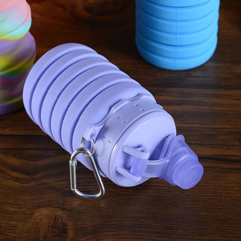 Outdoors Folding with Hanging Hole Creative Water Cup Portable Washing Fashion Travel Sport Silicone Cups Z260202