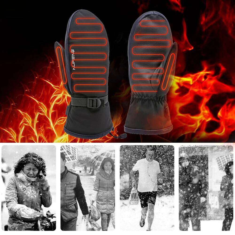 Electric Motorcycle Winter Moto Heated Warm Waterproof Rechargeable Heating Thermal Gloves For Snowmobile XJ260202