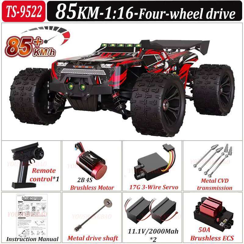 Brushless four-wheel drive 9522PRO 85 high-speed remote control car for off-road drifting1:16 racing 9522 50 km/h boy's toy Y260131