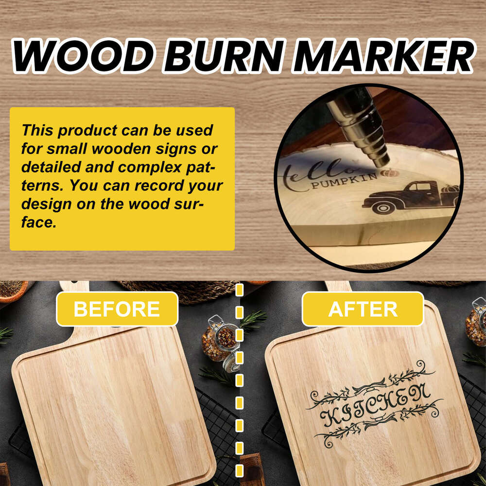 Marker Wooden Coaster Cutting Board Pyrography Wood Burning Marking Pen S260202