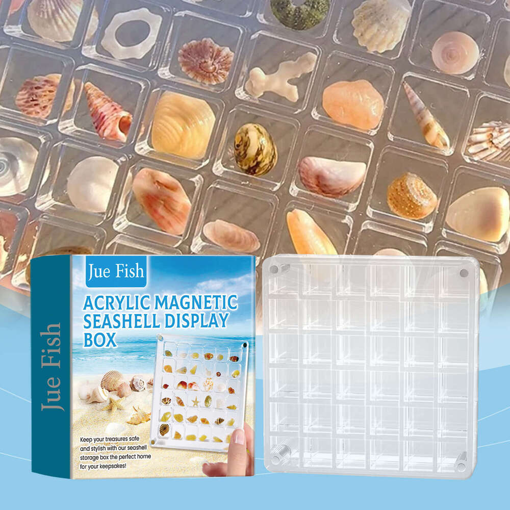 Fish Acrylic Magnetic Display Storage Decoration Shell Multi-functional Transparent Box S260202